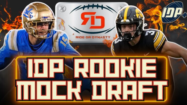 2 Round Rookie IDP Mock Draft | Ride or Dynasty