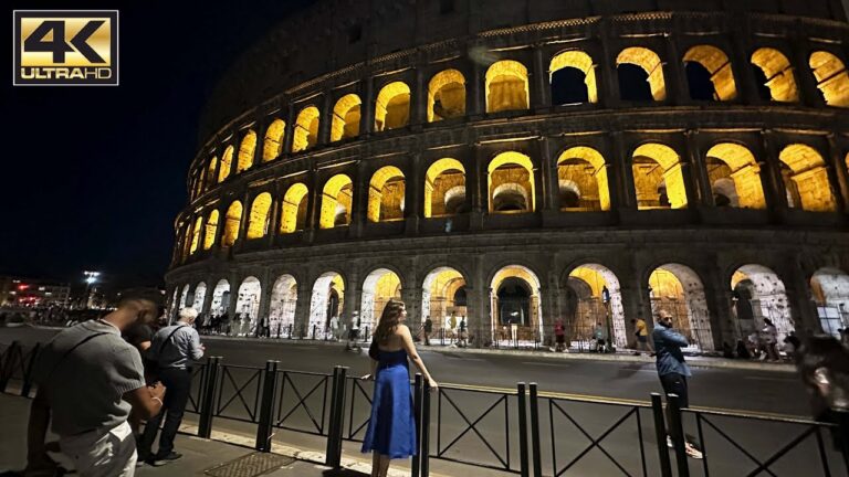 ROME NIGHT WALK | Colosseum to Via dei Fori Imperiali Rome