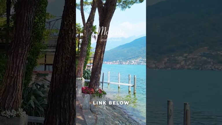 Relaxing Boat Cruise View with healing peaceful sounds from Lugano Lake to Morcote Switzerland