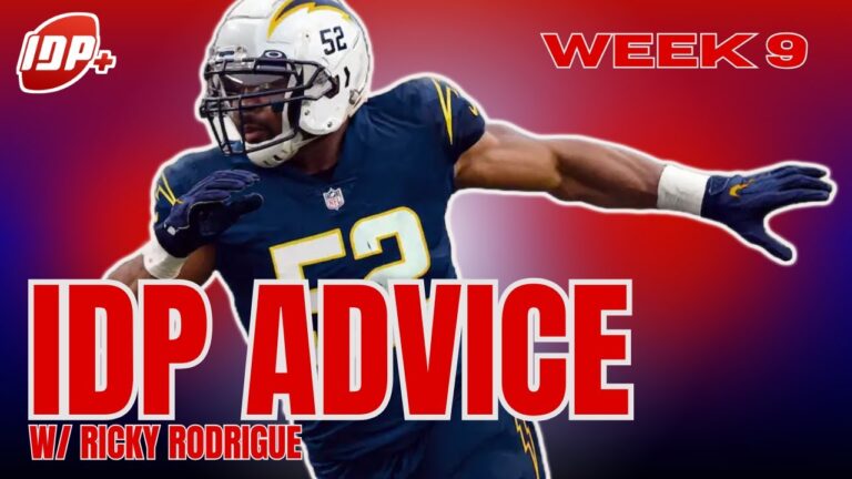 TOP Week 9 NFL Fantasy Football Advice: HOT IDP Waiver Wire Tips!