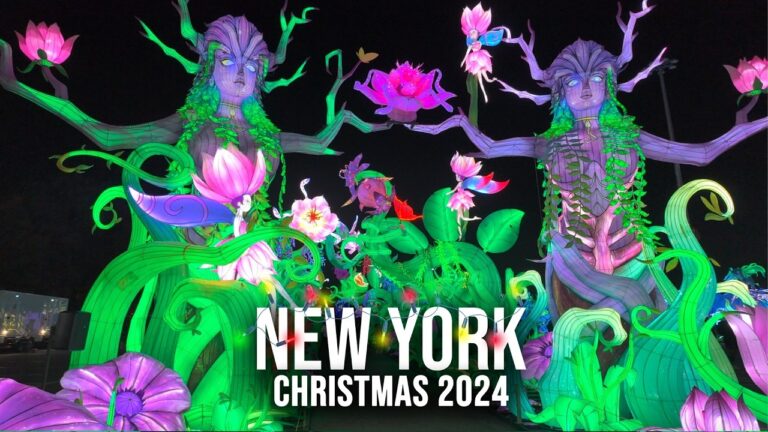 New York City 4K Walk Christmas in NYC 2024 ✨ Tianyu Lights Festival NYC 2024 Best NYC Lights Show